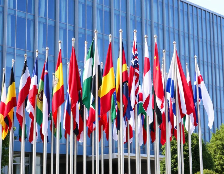 Ankara diplomatik misyonlar için kurumsal yerleşim ve elçilik bayrakları